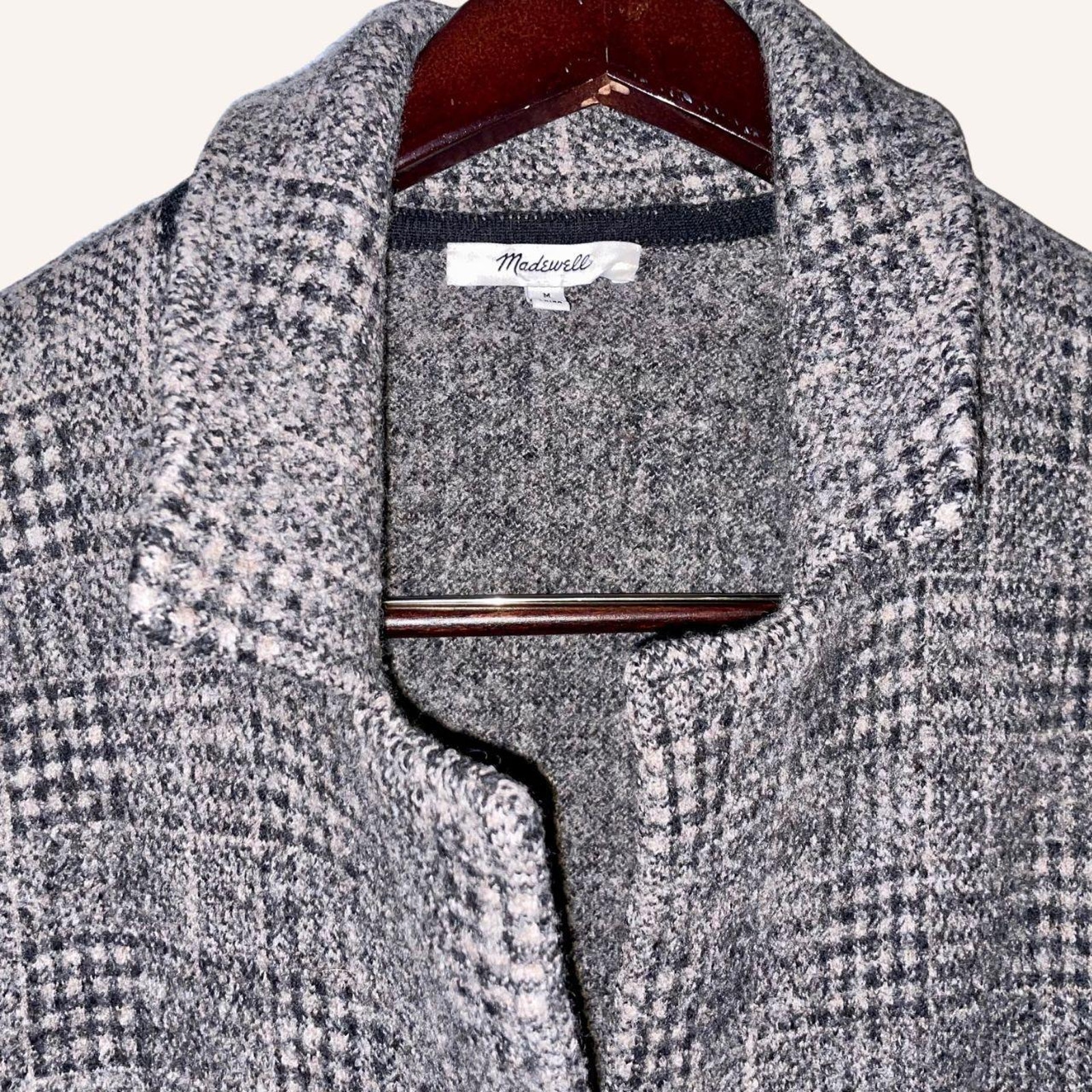 Madewell 100% Merino Wool Coat Size M Gray